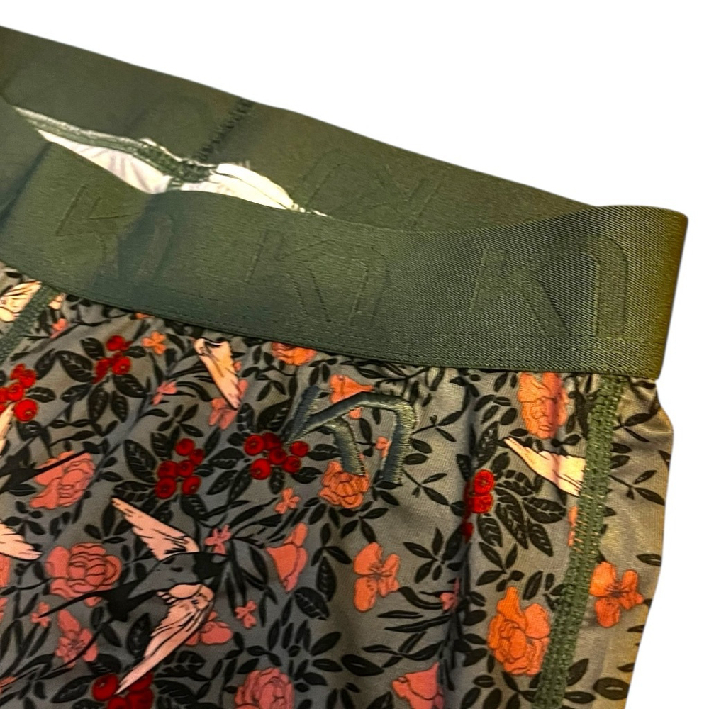 Kari Traa Fryd Superundertøysbukse Thermal Leggings, Murk Green Floral, S-M - Picture 4 of 15
